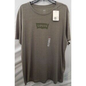 Levi's Men's X-Large Sage Green Spellout Logo Cotton T-shirt Soft Tee NWT XL